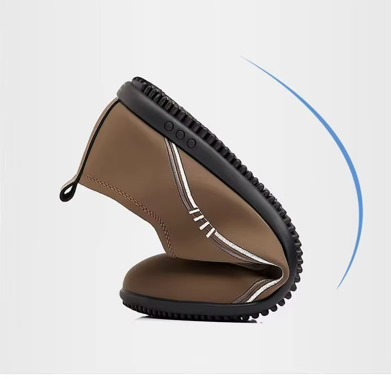 Zapatos de cuero Retro para hombre, mocasines ligeros para exteriores.