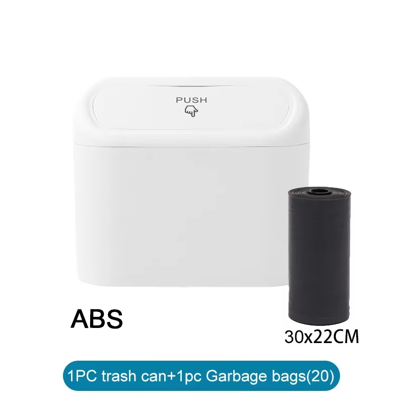 Bote de basura con tapa para automóvil