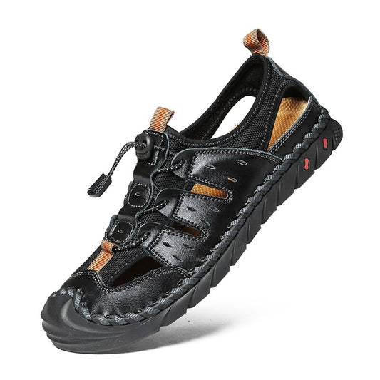 Men's Summer Sandals, Breathable Leather Men's Sandals, Classic Formal.