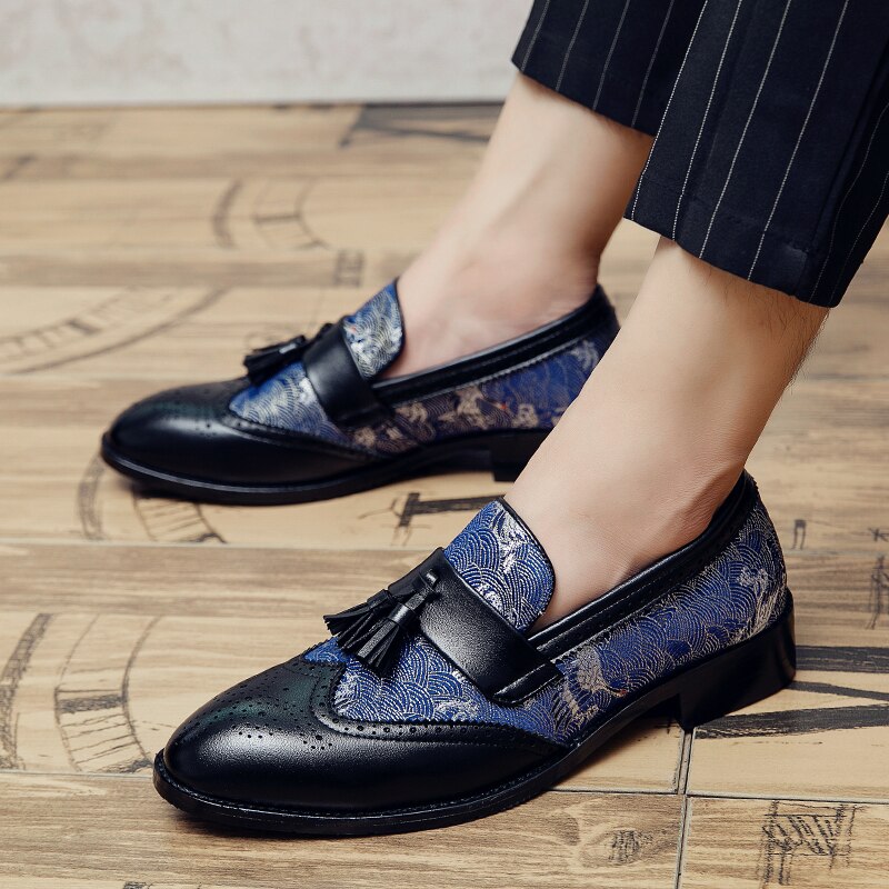 Mens Dress Shoes Luxury Oxford Leather Loafers