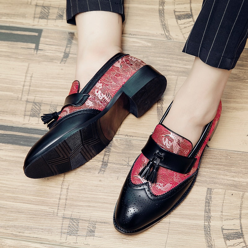 Mens Dress Shoes Luxury Oxford Leather Loafers