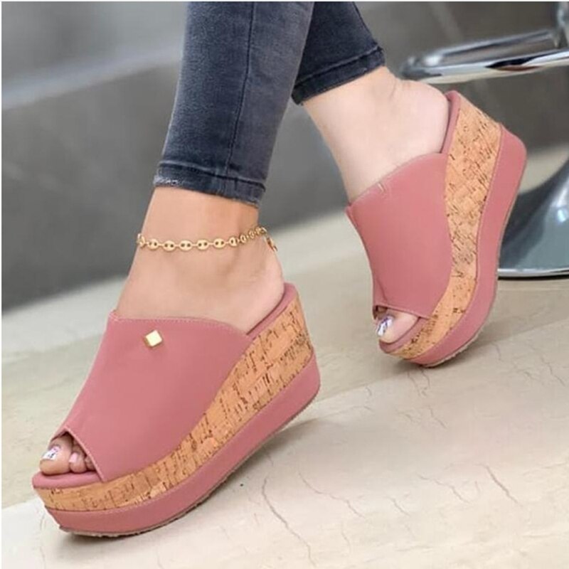 Women's Wedge Toe Sandals Platform Shoes Outdoor Leisure Sneakers.