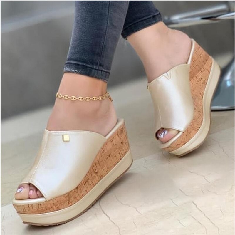 Women's Wedge Toe Sandals Platform Shoes Outdoor Leisure Sneakers.