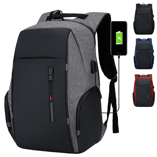 Mochila impermeable de negocios para hombre y mujer, morral antirrobo para ordenador portátil de 16 y 17 pulgadas, con puerto USB, ideal para viaje escolar.