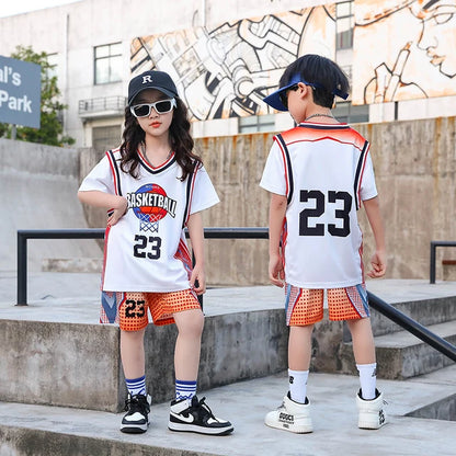 Camiseta de baloncesto para niños y niñas, ropa deportiva, Jersey de secado rápido, cómodo, a la moda, uniformes de entrenamiento de equipo