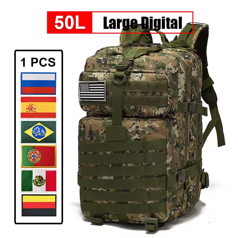 Mochila de 30L/50L 3P Táctica para Hombres y Mujeres