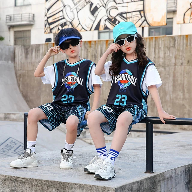 Camiseta de baloncesto para niños y niñas, ropa deportiva, Jersey de secado rápido, cómodo, a la moda, uniformes de entrenamiento de equipo