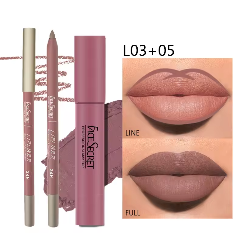 Delineador de labios mate y conjunto de lápiz labial