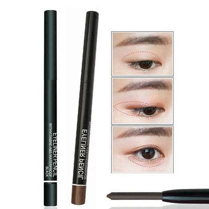 Lápiz Delineador de ojos negro, maquillaje de ojos mate, resistente al agua, en gel lapiz, Cosméticos de belleza, larga duración, secado rápido