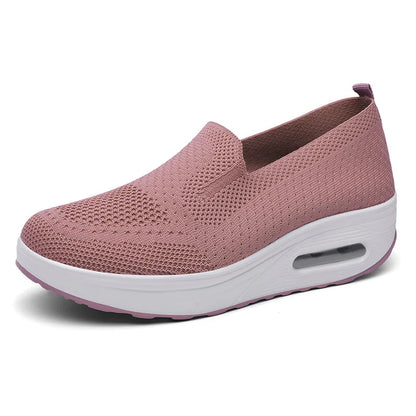 Zapatillas de deporte cómodas y ligeras para mujer, zapatos transpirables de malla.