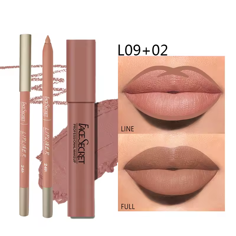 Delineador de labios mate y conjunto de lápiz labial