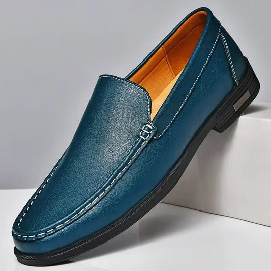 Mocasines de cuero genuino para hombre zapatos cómodos para conducir, para fiesta y oficina.