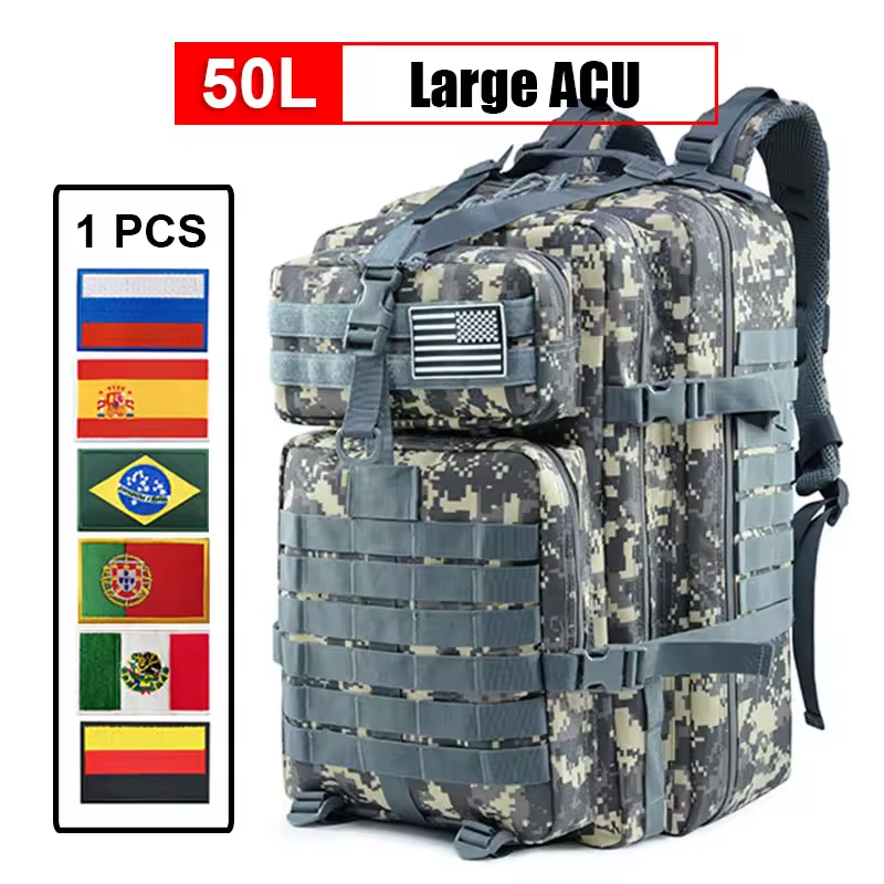 Mochila de 30L/50L 3P Táctica para Hombres y Mujeres