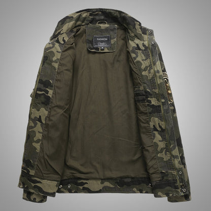 Chaquetas  informales para hombre, abrigos militares del ejército de camuflaje.